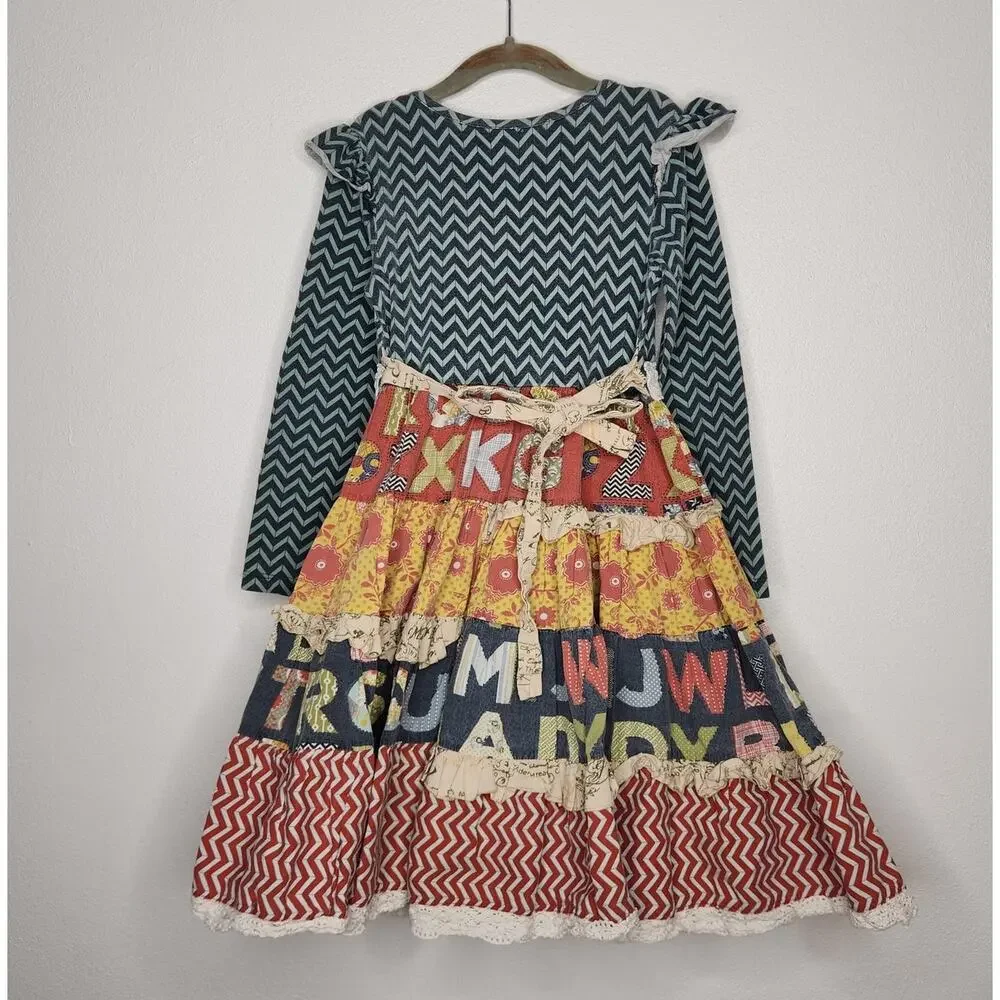 Mustard Pie Girls Boho Maxi Dress Fairy Whimsy Hippie Patchwork 6X